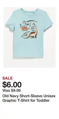 Old Navy Old Navy Short-Sleeve Unisex Graphic T-Shirt for Toddler offer