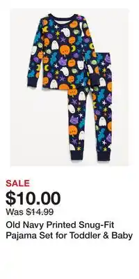 Old Navy Old Navy Printed Snug-Fit Pajama Set for Toddler & Baby offer