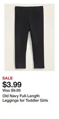Old Navy Old Navy Full-Length Leggings for Toddler Girls offer