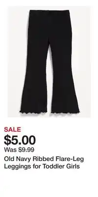 Old Navy Old Navy Ribbed Flare-Leg Leggings for Toddler Girls offer