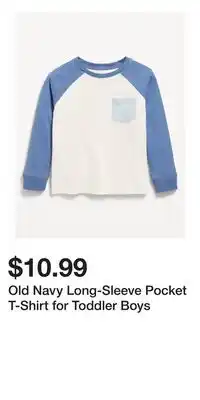 Old Navy Old Navy Long-Sleeve Pocket T-Shirt for Toddler Boys offer