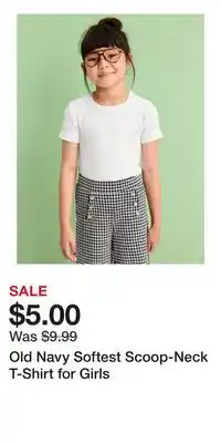 Old Navy Old Navy Softest Scoop-Neck T-Shirt for Girls offer