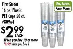Smart & Final First street plastic pet cups offer
