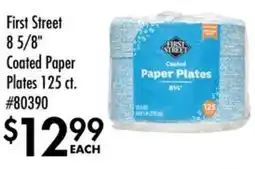Smart & Final First Street 8 5/8" Coated Paper plates offer