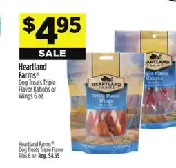 Dollar General Heartland Farms Dog Treats Triple Flavor Kabobs or Wings offer