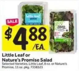 Stop&Shop Little leaf or nature's promise salad offer