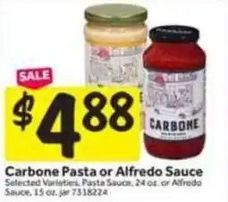Stop&Shop Carbone pasta or alfredo sauce offer