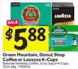 Stop&Shop Green Mountain, Donut Shop Coffee or Lavazza K-Cups offer
