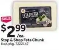 Stop&Shop Stop & shop feta chunk offer