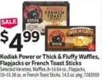 Stop&Shop Kodiak power or thick & fluffy waffles, flapjacks or french toast sticks offer
