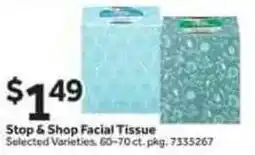Stop&Shop Stop & shop facial tissue offer