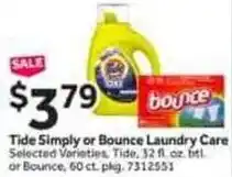 Stop&Shop Simply or bounce laundry care offer