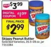 Stop&Shop Skippy peanut butter offer