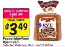 Stop&Shop Pepperidge farm rye bread offer