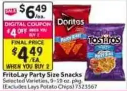 Stop&Shop FritoLay Party size snacks offer