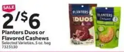 Stop&Shop Planters duos or flavored cashews offer