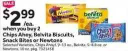 Stop&Shop Chips ahoy, belvita biscuits, snack bites or newtons offer