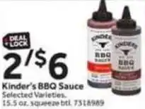 Stop&Shop Kinder's BBQ Sauce offer