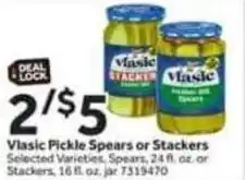 Stop&Shop Vlasic pickle spears or stackers offer