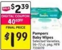 Stop&Shop Pampers baby wipes offer