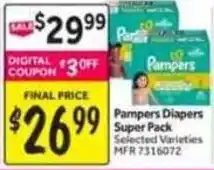 Stop&Shop Pampers diapers super pack offer