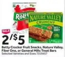 Stop&Shop Betty crocker fruit snacks, nature valley, fiber one, or general mills treat bars offer