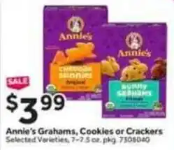 Stop&Shop Annie's grahams, cookies or crackers offer