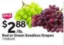 Stop&Shop Red or green seedless grapes offer