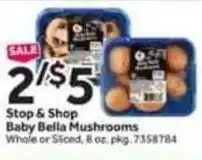 Stop&Shop Stop & shop baby bella mushrooms offer