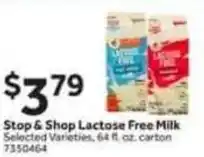 Stop&Shop Stop & shop lactose free milk offer