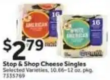 Stop&Shop Stop & shop cheese singles offer