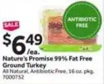Stop&Shop Nature's promise 99% fat free ground turkey offer