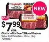 Stop&Shop Godshall's beef sliced bacon offer