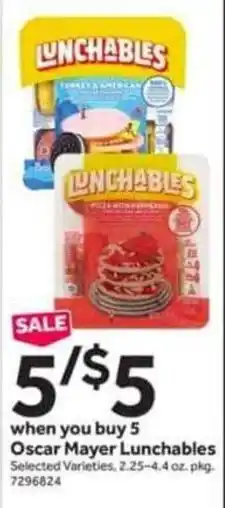 Stop&Shop Oscar mayer lunchables offer