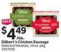 Stop&Shop Gilbert's chicken sausage offer