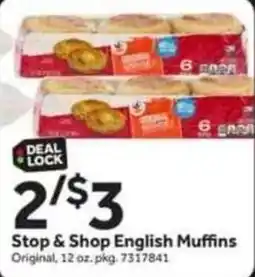 Stop&Shop Stop & shop english muffins offer