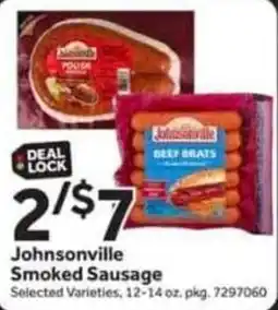 Stop&Shop Johnsonville smoked sausage offer