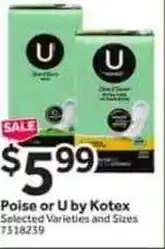 Stop&Shop Poise or U by Kotex offer