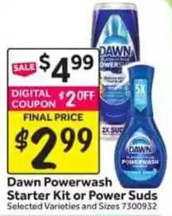 Stop&Shop Dawn powerwash starter kit or power suds offer