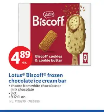 Lidl Lotus Biscoff frozen chocolate ice cream bar offer