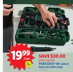 Lidl PARKSIDE 80-piece tool set with case offer
