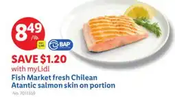 Lidl Fish Market fresh Chilean Atantic salmon skin on portion offer