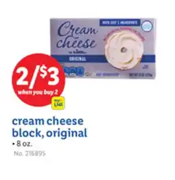 Lidl cream cheese block, original offer