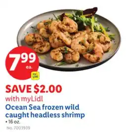 Lidl Ocean Sea frozen wild caught headless shrimp offer