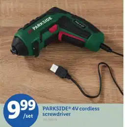 Lidl PARKSIDE 4V cordless screwdriver offer