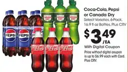 Ralphs Coca-Cola, Pepsi or Canada Dry offer