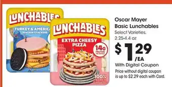 Ralphs Oscar Mayer Basic Lunchables offer