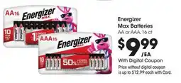 Ralphs Energizer Max Batteries offer