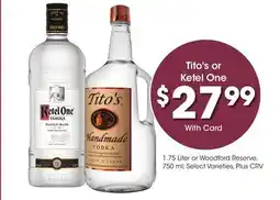 Ralphs Tito's or Ketel One offer