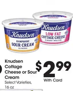 Ralphs Knudsen Cottage Cheese or Sour Cream offer